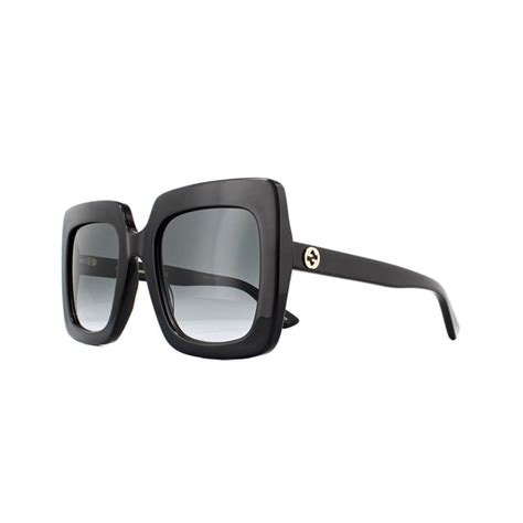 gucci gg0328s - 001 nero|NEW GUCCI GG0328S 001 Black Gray Gradient Rectangle.